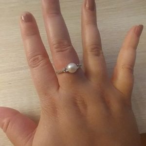 Pearl Diamond Ring